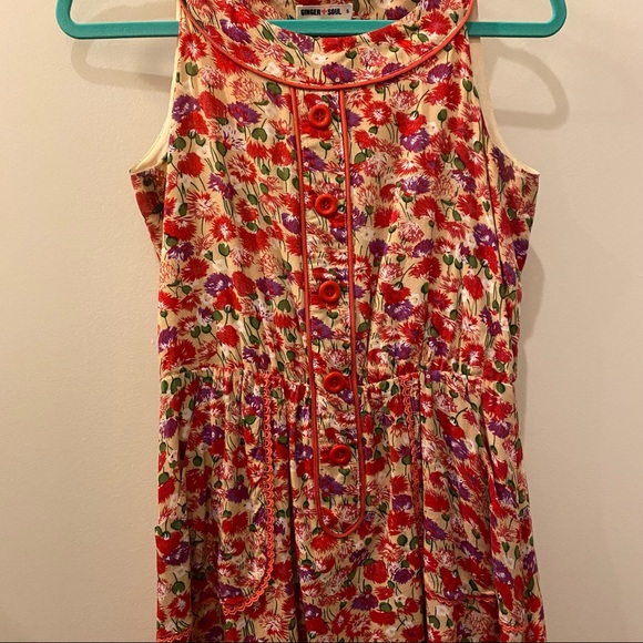 Floral summer dress with pockets and great details - Picture 5 of 5